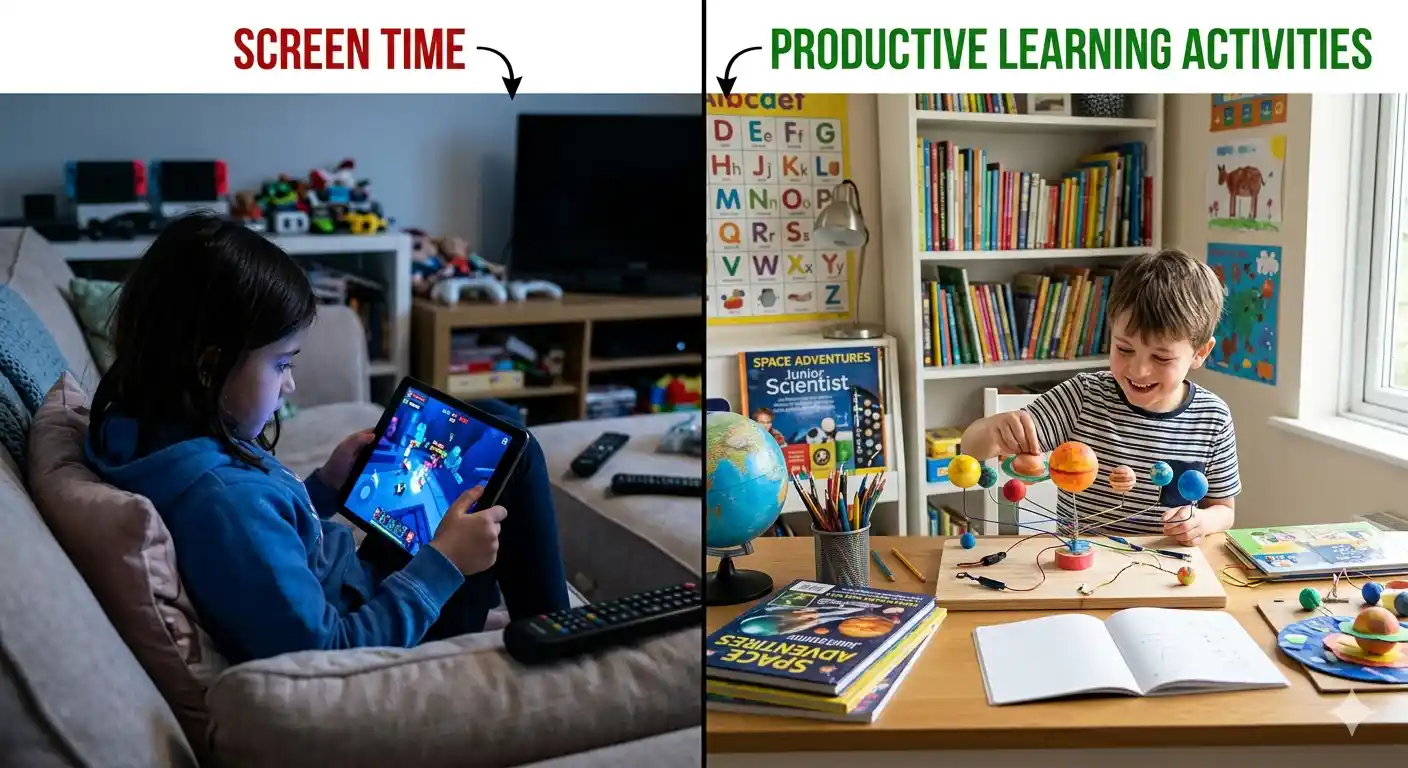 Screen Time vs Productive Learning Activities