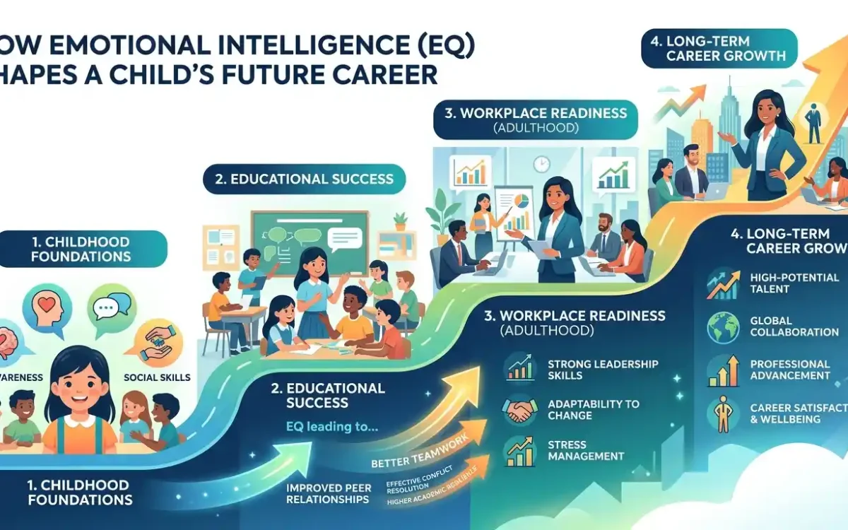 Learn how emotional intelligence shapes a child’s future career by building confidence, leadership, and real-world success skills.