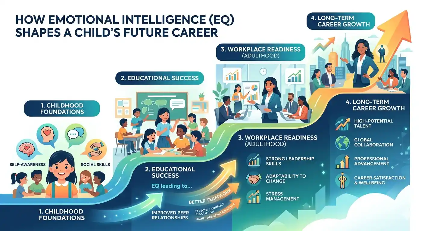 Learn how emotional intelligence shapes a child’s future career by building confidence, leadership, and real-world success skills.