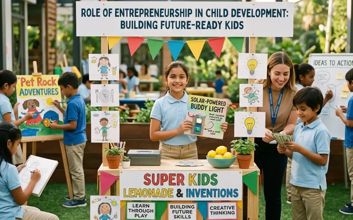 Discover the role of entrepreneurship in child development and how it improves creativity, confidence, leadership, and problem-solving skills.