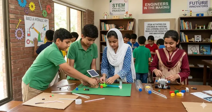 STEM activities for children STEM activities for children in Pakistan help kids learn science, technology, engineering, and math through fun, hands-on learning experiences.