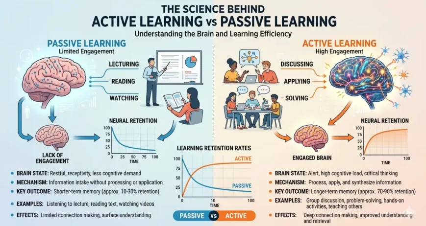 The Science Behind Active Learning vs Passive Learning Discover the science behind active learning vs passive learning and why active learning builds smarter, more confident, future-ready children.