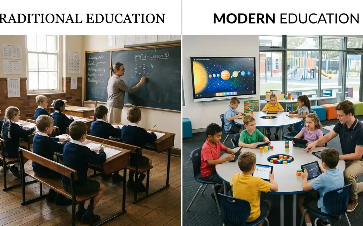 Traditional vs modern education for kids explained with comparison, benefits, and future learning trends for better child development.