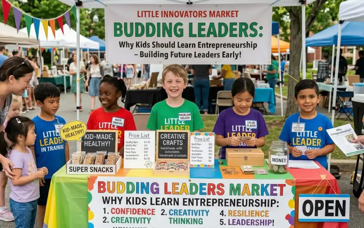 Why kids should learn entrepreneurship and how it builds confidence, creativity, leadership, and future-ready skills for lifelong success.