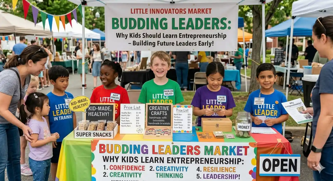 Why kids should learn entrepreneurship and how it builds confidence, creativity, leadership, and future-ready skills for lifelong success.