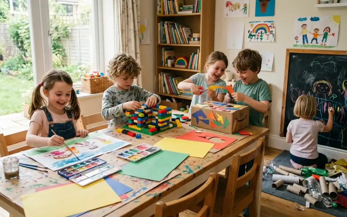 Discover 25 fun kids activities to improve creativity at home. Simple, engaging, and educational ideas that boost imagination, thinking skills, and confidence.