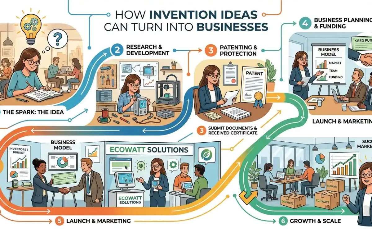 Discover how invention ideas can turn into businesses. Learn how kids and young innovators transform ideas into real products, startups, and entrepreneurial success.