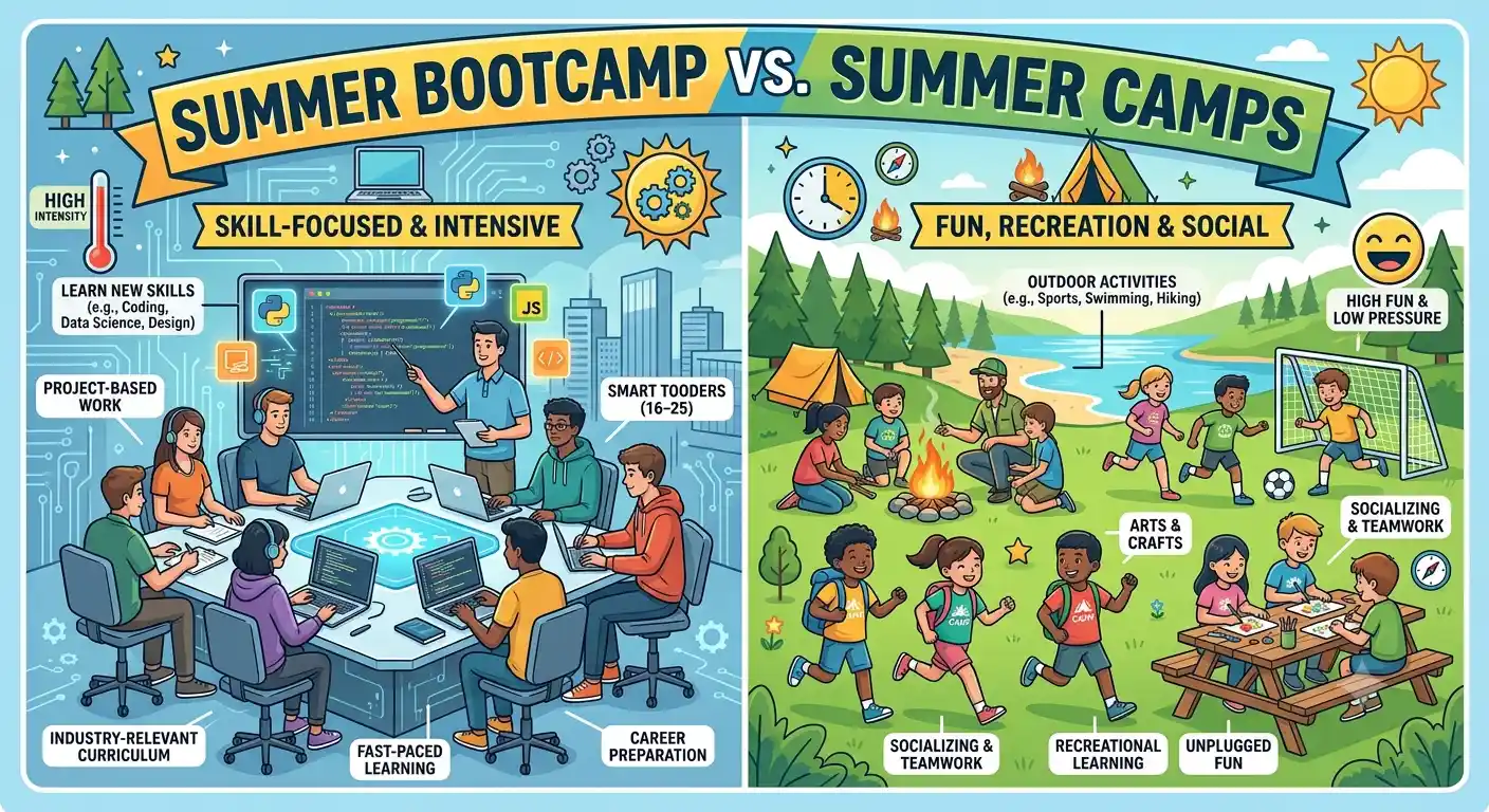 Summer Bootcamp vs Summer Camps