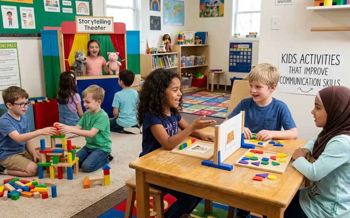 Discover the best kids activities that improve communication skills. Explore fun games, storytelling, role-playing, STEM projects, and teamwork activities that help children become confident communicators.