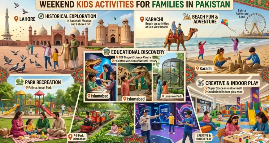 Weekend Kids Activities for Families in Pakistan Discover the best weekend kids activities for families in Pakistan. Explore indoor and outdoor activities, STEM projects, entrepreneurship games, creative learning, and family adventures that help children learn while having fun.