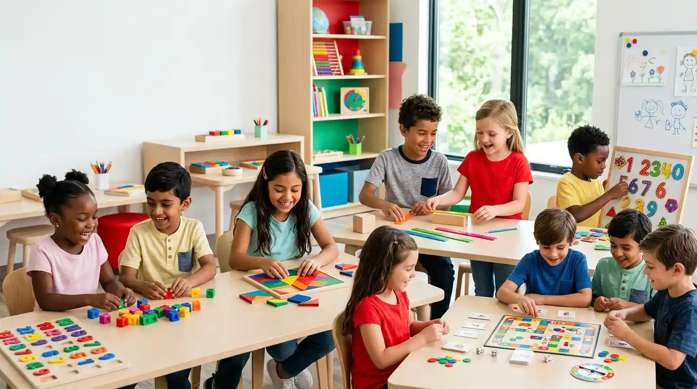 Discover 15 fun math activities for kids that make learning numbers, counting, patterns, problem-solving, shapes, and basic math concepts exciting.